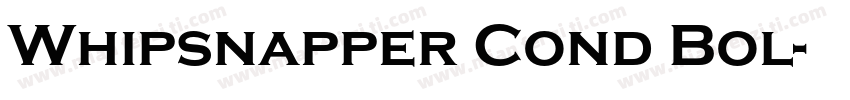 Whipsnapper Cond Bol字体转换